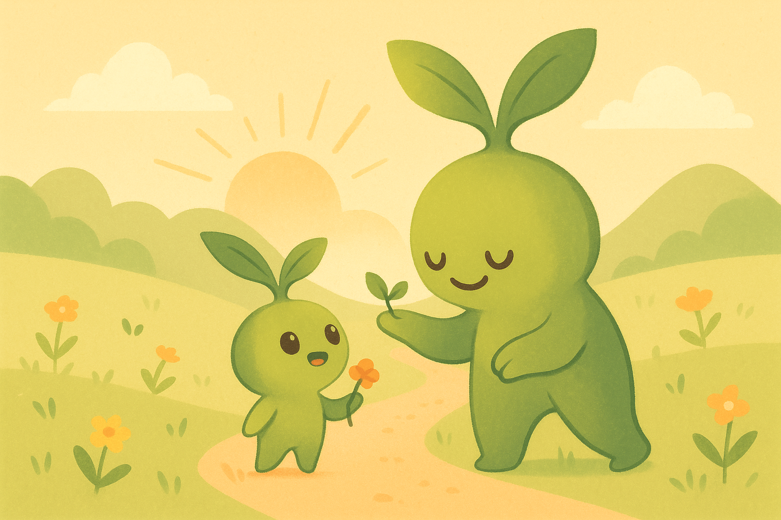 Parent guiding child on learning path